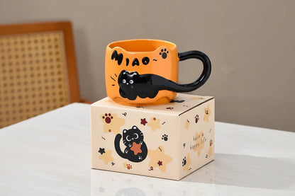 Stackable Cat Ceramic Mug