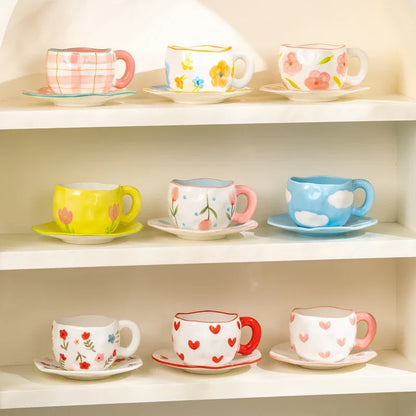 Korean Style Hand-Painted Ceramic Mug