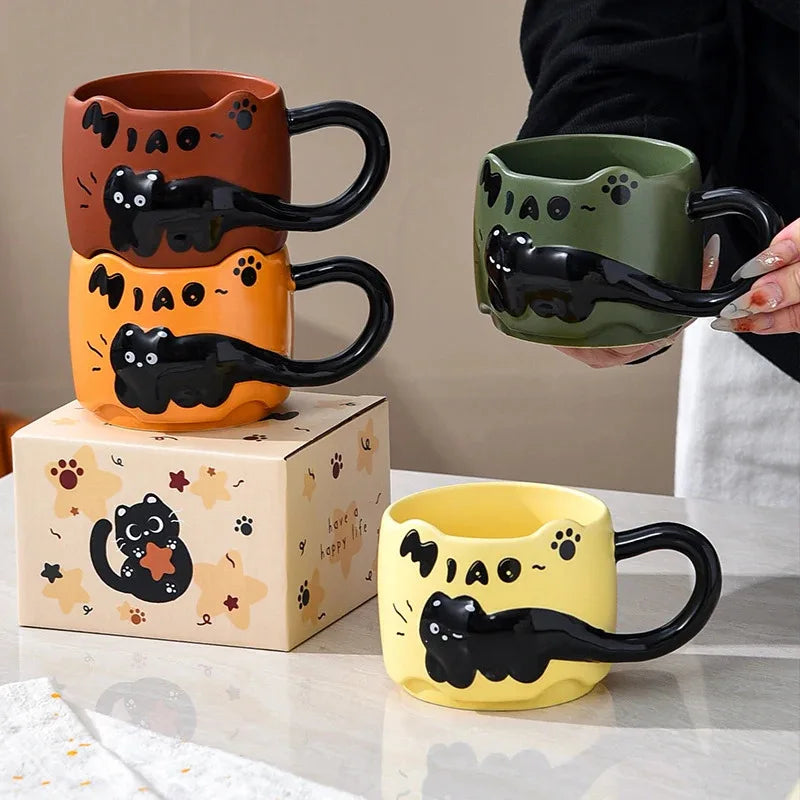 Stackable Cat Ceramic Mug